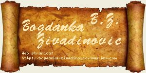 Bogdanka Živadinović vizit kartica